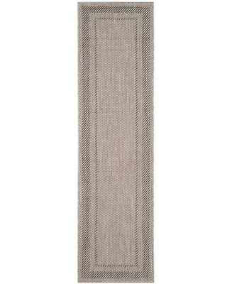 Safavieh Courtyard CY8477 Beige and Black 2'3" x 10' Sisal Weave Runner Outdoor Area Rug