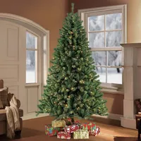 Puleo 9FT Pre-Lit Nebraska Fir Artificial Christmas Tree