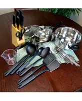 Total Kitchen Lybra 32 Piece Cookware Combo Set