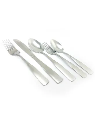 Abbeville 61 Piece Flatware Set with Wire Caddy - Silver