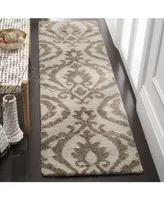 Safavieh Florida Shag SG469 Cream and Beige 2'3" x 8' Runner Area Rug