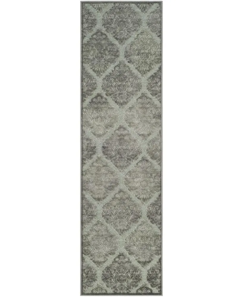 Safavieh Paradise PAR337 Sea foam and Grey 2'2" x 8' Runner Area Rug