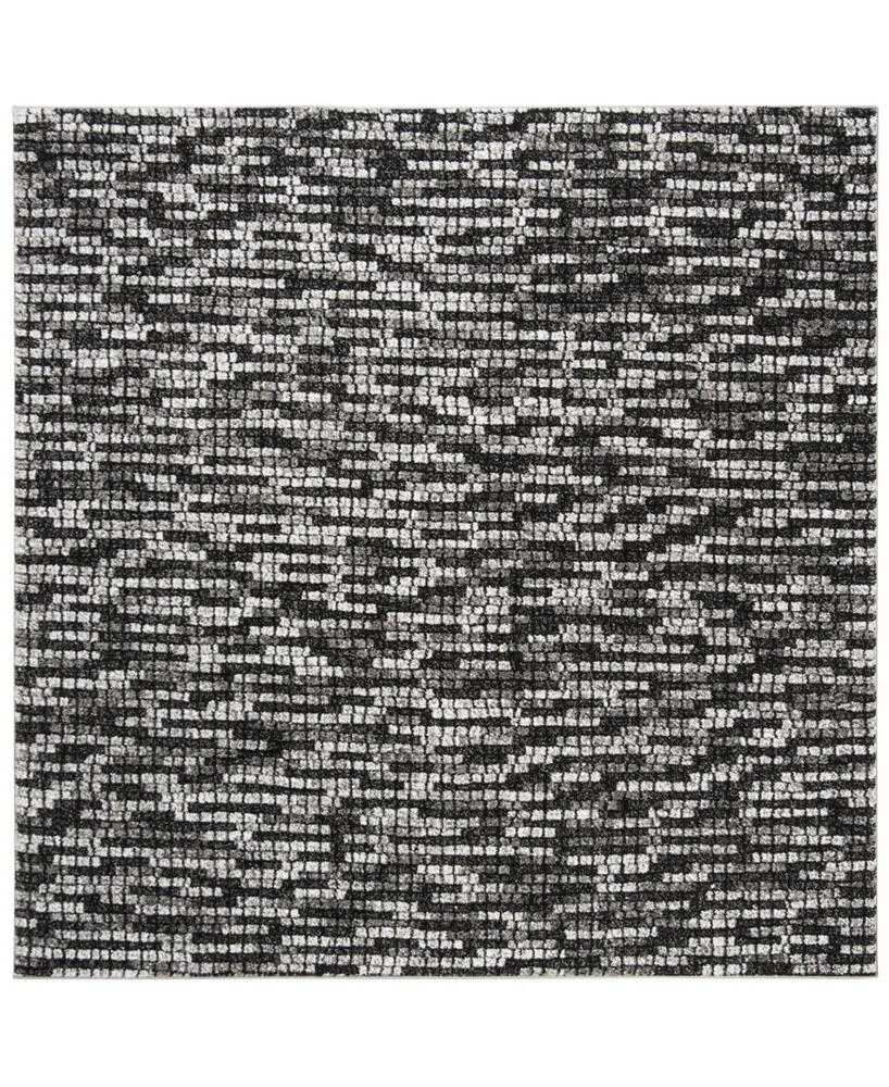 Safavieh Porcello PRL6941 Light Gray and Charcoal 6'7" x 6'7" Square Area Rug