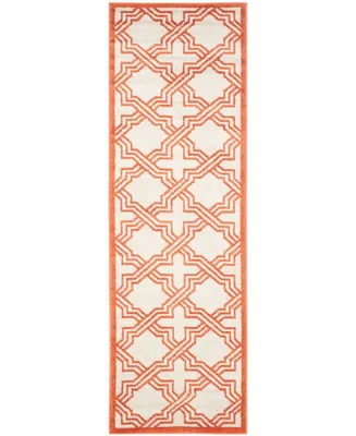 Safavieh Amherst AMT413 Ivory and Orange 2'3" x 7' Runner Area Rug