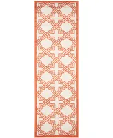 Safavieh Amherst AMT413 Ivory and Orange 2'3" x 7' Runner Area Rug