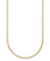 22" Open Curb Link Chain Necklace (3-5/8mm) in Solid 14k Gold