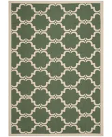 Safavieh Courtyard CY6009 Dark Green and Beige 6'7" x 9'6" Outdoor Area Rug