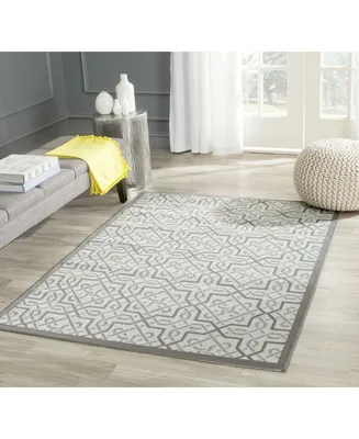 Safavieh Courtyard CY7931 Light Gray and Anthracite 4' x 5'7" Sisal Weave Outdoor Area Rug