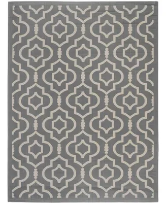 Safavieh Courtyard CY6926 Anthracite and Beige 5'3" x 7'7" Sisal Weave Outdoor Area Rug