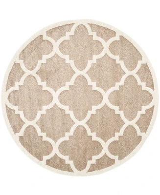 Safavieh Amherst AMT423 Wheat and Beige 7' x 7' Round Area Rug