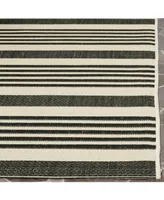 Safavieh Courtyard CY6062 Black and Bone 4' x 5'7" Sisal Weave Outdoor Area Rug