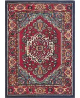 Safavieh Monaco MNC207 Red and Turquoise 3' x 5' Area Rug