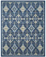 Safavieh Evoke EVK224 Royal and Ivory 8' x 10' Area Rug