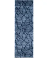 Safavieh Retro RET2144 Blue and Dark Blue 2'3" x 7' Runner Area Rug