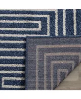 Safavieh Amherst AMT430 Navy and Ivory 5' x 8' Area Rug