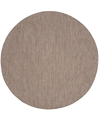 Safavieh Courtyard CY8022 Brown and Beige 6'7" x 6'7" Sisal Weave Round Outdoor Area Rug