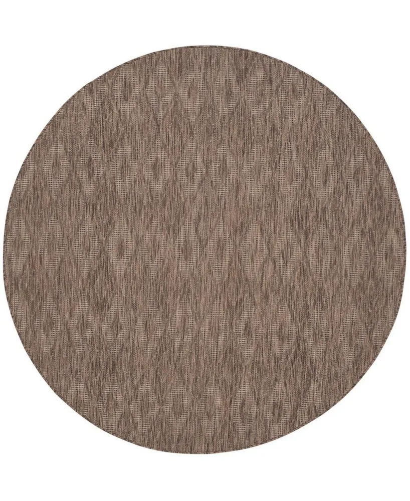 Safavieh Courtyard CY8522 6'7" x 6'7" Sisal Weave Round Outdoor Area Rug