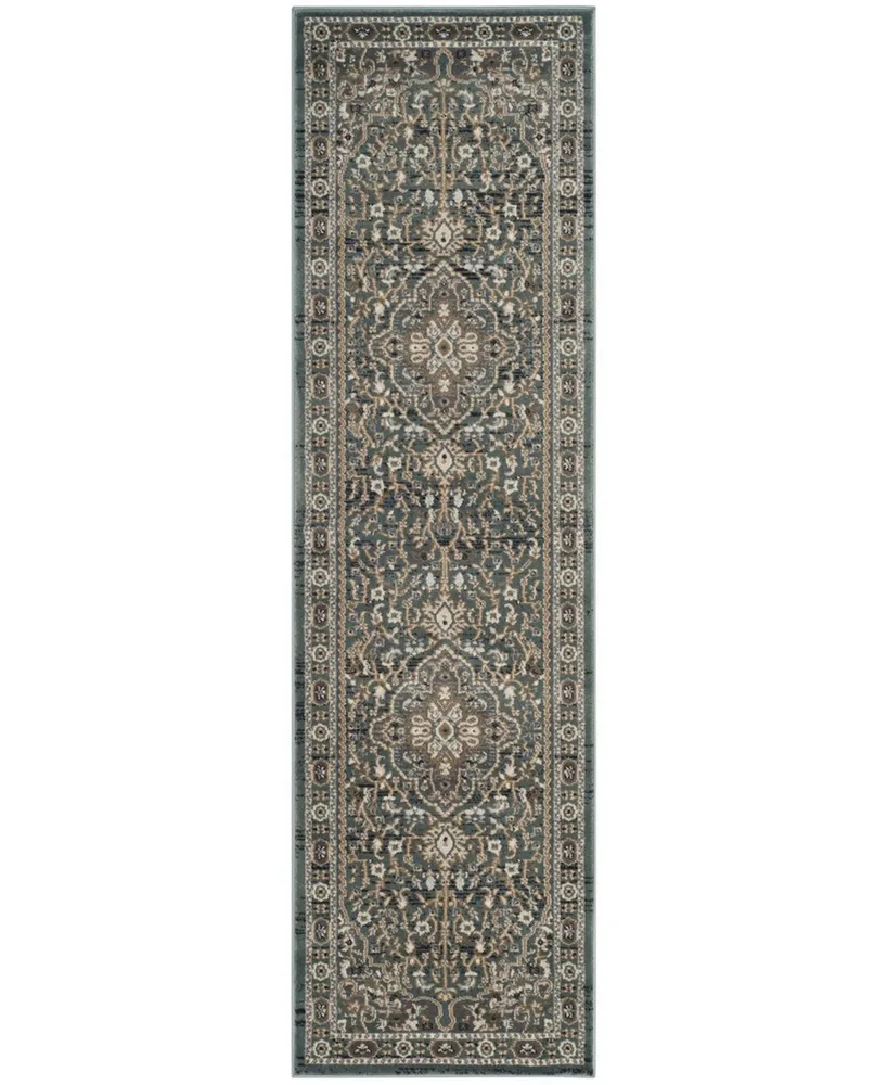 Safavieh Lyndhurst LNH338 Teal and Grey 2'3" x 8' Runner Area Rug