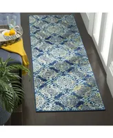 Safavieh Evoke EVK230 Royal and Light Blue 2'2" x 7' Runner Area Rug