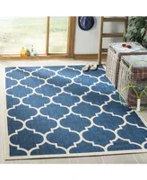 Safavieh Courtyard CY6914 Navy and Beige 5'3" x 7'7" Sisal Weave Outdoor Area Rug