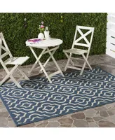 Safavieh Courtyard CY6926 Navy and Beige 5'3" x 7'7" Sisal Weave Outdoor Area Rug