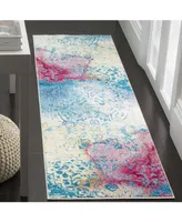 Safavieh Watercolor WTC620 Light Blue and Light Yellow 2'2" x 8' Runner Area Rug