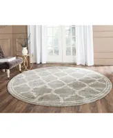 Safavieh Amherst AMT415 Gray and Light Gray 7' x 7' Round Area Rug