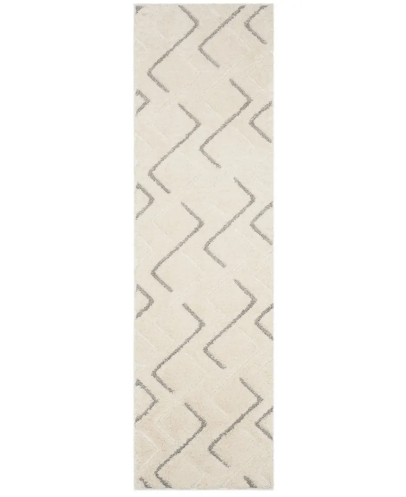 Safavieh Olympia OSG322 Cream and Grey 2'3" x 8' Runner Area Rug