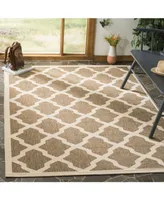 Safavieh Courtyard CY6903 Brown and Bone 5'3" x 7'7" Outdoor Area Rug