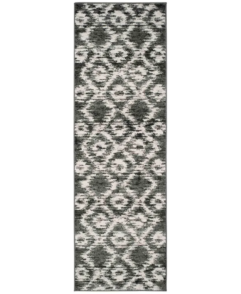 Safavieh Adirondack Charcoal and Ivory 2'6" x 8' Runner Area Rug