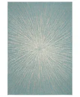 Safavieh Evoke EVK228 Aqua and Ivory 5'1" x 7'6" Area Rug