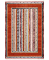 Safavieh Bokhara BOK138 Orange and Blue 5' x 7'6" Area Rug