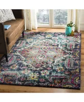 Safavieh Monaco MNC252 Blue and Fuchsia 5'1" x 7'7" Area Rug