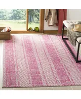 Safavieh Courtyard CY8736 Light Gray and Fuchsia 5'3" x 7'7" Sisal Weave Outdoor Area Rug