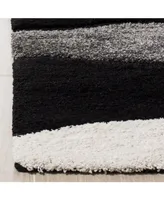 Safavieh Florida Shag SG475 Gray and Black 5'3" x 7'6" Area Rug