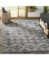 Safavieh Courtyard CY8863 Gray and Navy 5'3" x 7'7" Outdoor Area Rug