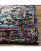 Safavieh Monaco MNC252 Blue and Fuchsia 5'1" x 7'7" Area Rug