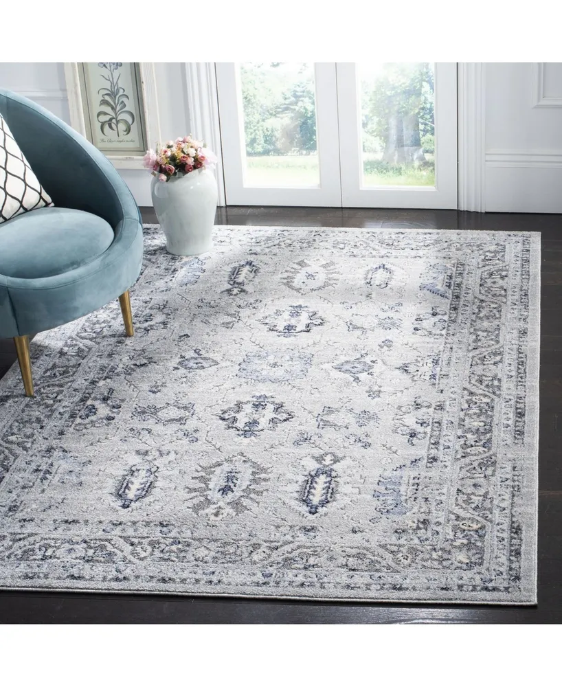 Safavieh Harbor HBR147 Light Gray and Dark Gray 5'3" x 7'6" Sisal Weave Area Rug