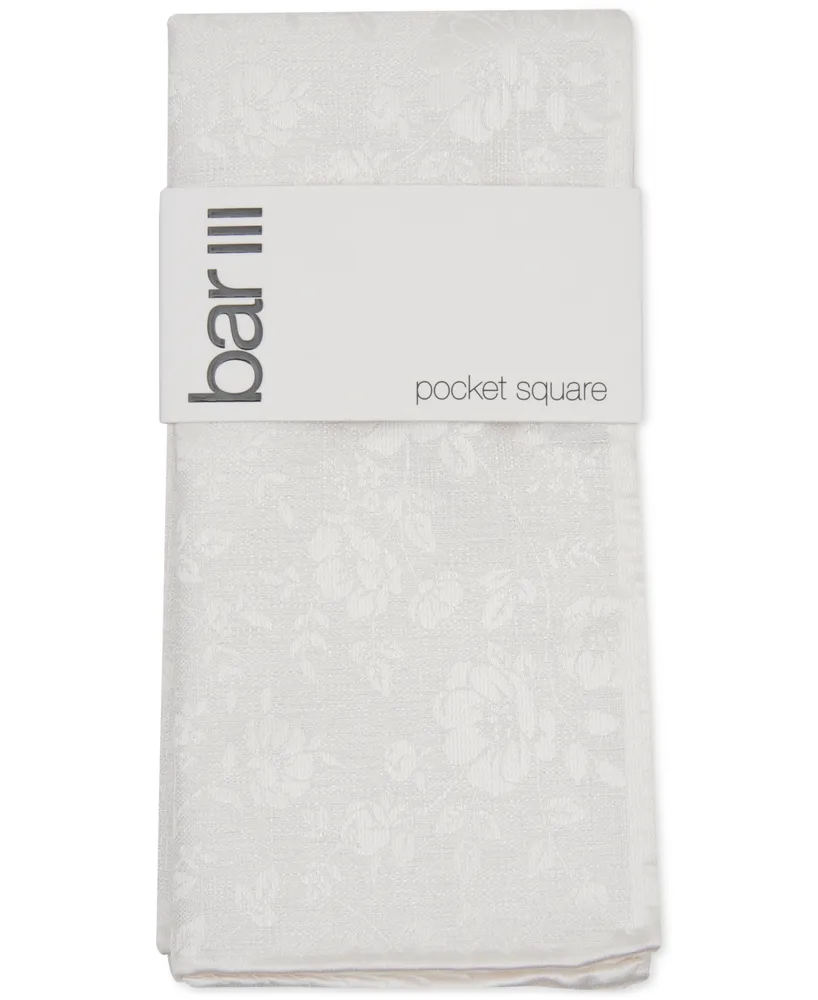 Bar Iii Men's Tonal Floral Pocket Square, Created fro Macy's