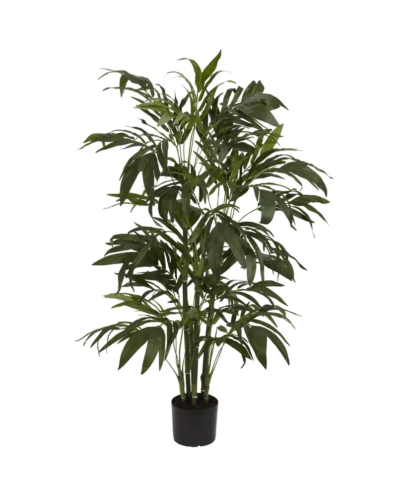 Nearly Natural 4' Bamboo Palm Faux Silk Tree