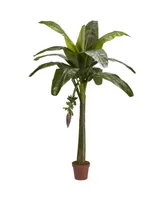 Nearly Natural 6' Banana Faux Silk Tree - Real Touch