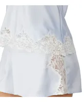 Lauren Ralph Flower-Lace Trim Cami & Shorts Pajama Set