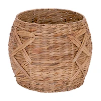 Household Essentials X-Weave Round Wicker Floor Basket