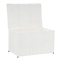 Household Essentials Large Wicker storage Chest, White