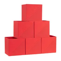 Household Essentials Diagonal Pull 6-Pc. Collapsible Fabric Cubes