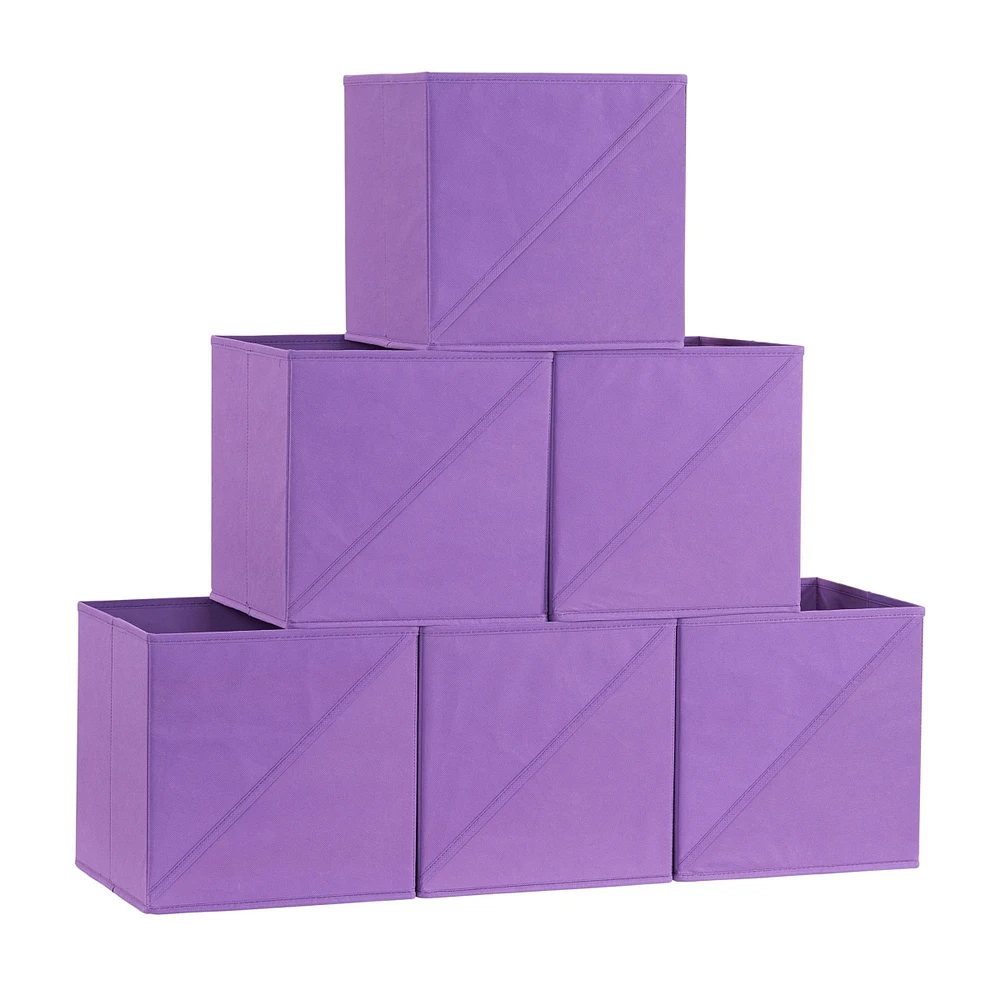Household Essentials Diagonal Pull 6-Pc. Collapsible Fabric Cubes