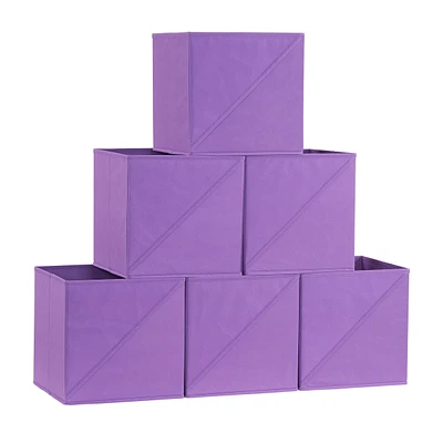 Household Essentials Diagonal Pull 6-Pc. Collapsible Fabric Cubes