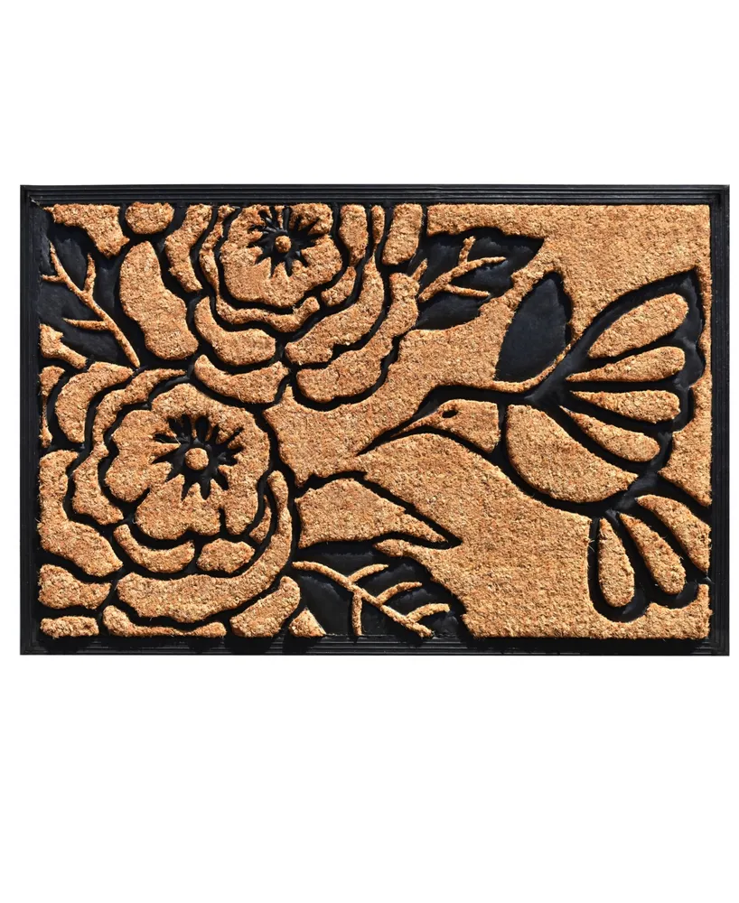 Home & More Hummingbird Haven Coir/Rubber Doormat, 24" x 36"