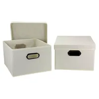 Household Essentials Collapsible Storage Box Set, Natural