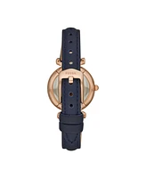 Fossil Women's Carlie Mini Leather Strap Watch 28mm